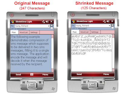 ShrinkSms Light - программа для сжатия текста СМС-сообщения путем его